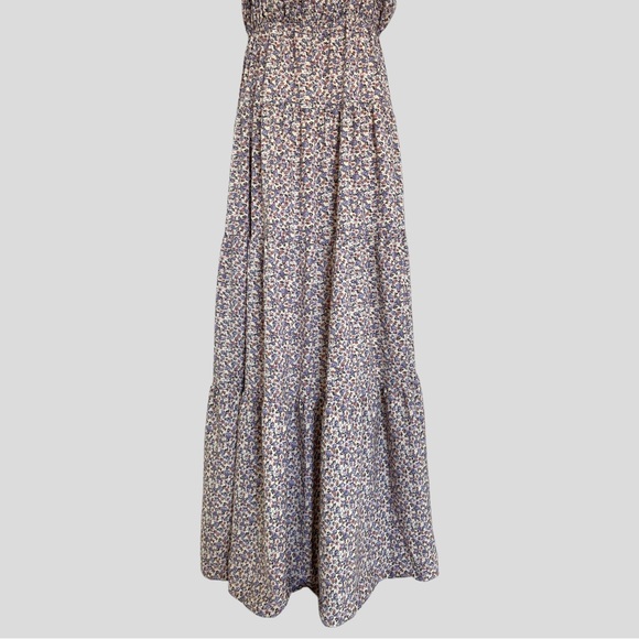 NWT English Factory Floral Ruffle Sleeve Maxi Dress in Ivory Multi - Picture 11 of 16